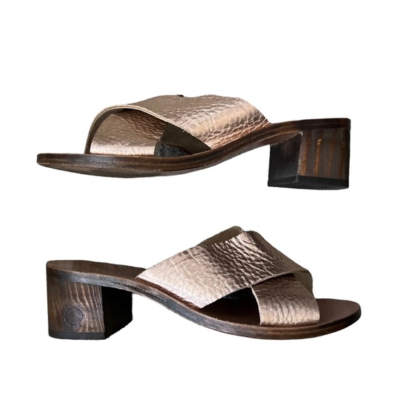 Ancient Greek Sandals Metallic Slide Sandals - Picture 4 of 15